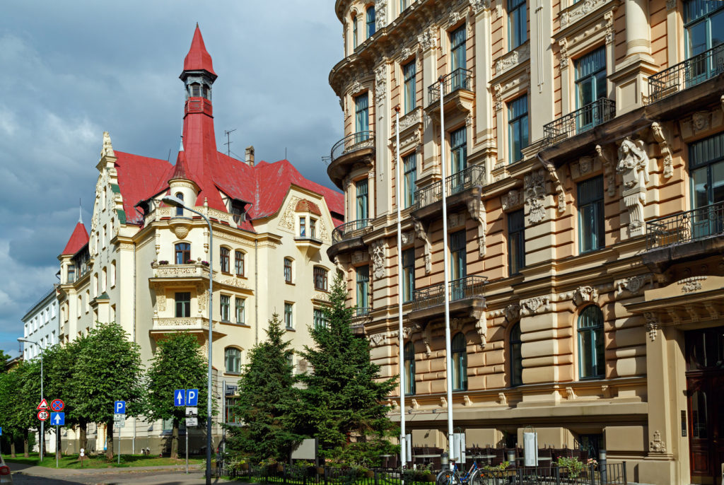 Alberta Straße. Riga, Lettland.