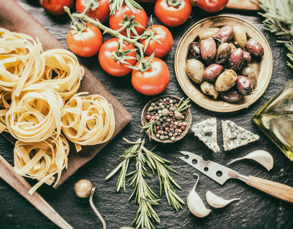 Ingredientes básicos en la cocina italiana