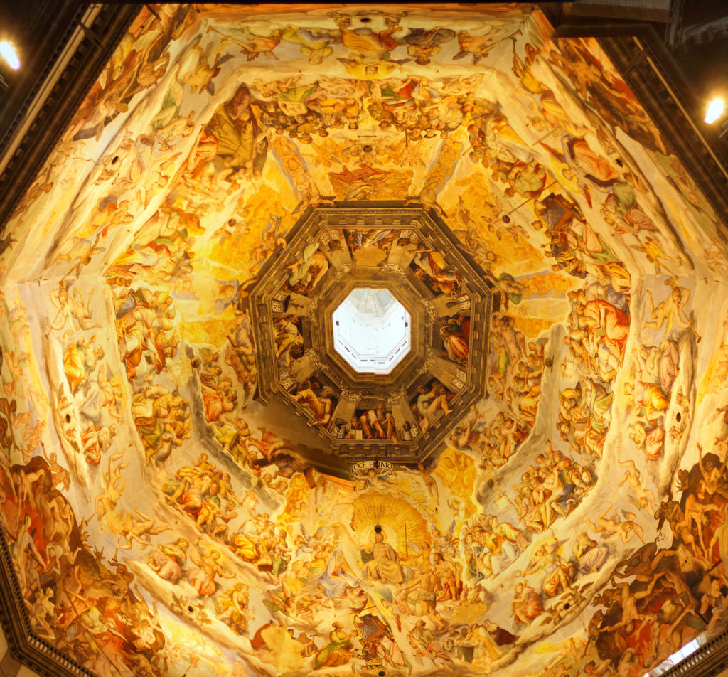 Interior of cathedral Duomo in Pisa, Italy