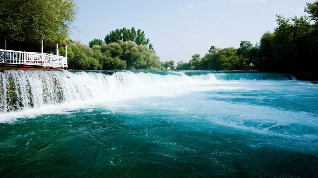 Waterfall on river Manavgat in Turkey