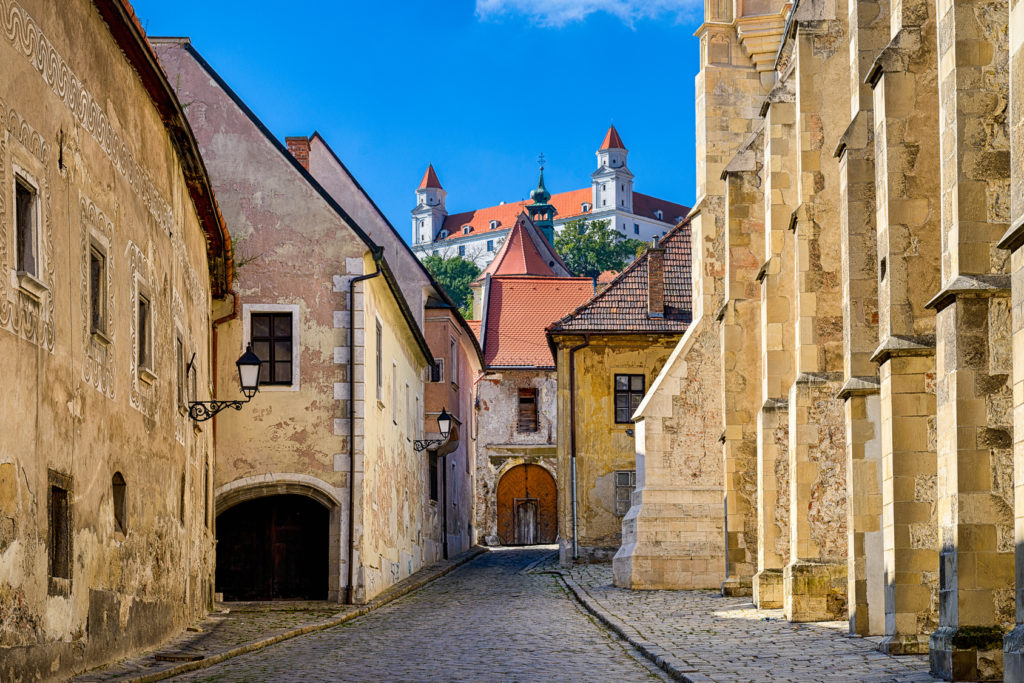 Old town and castle of Bratislava, Slovakia