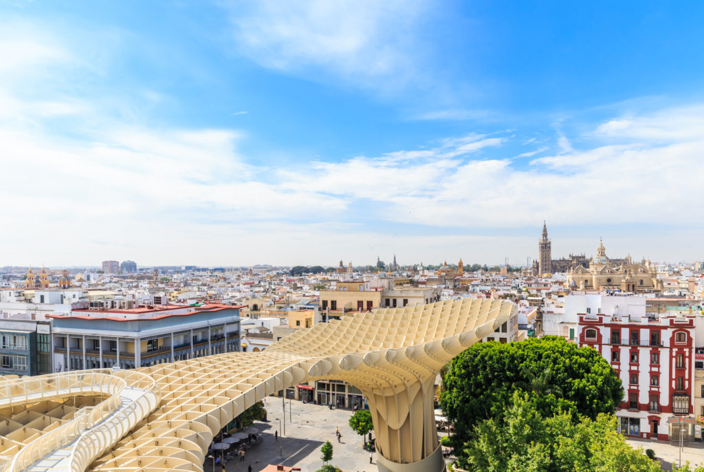 Die markante Struktur von Sevillas Metropol Parasol.