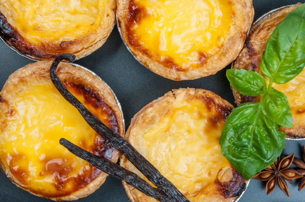 Pasteis de nata, typical portuguese pastries