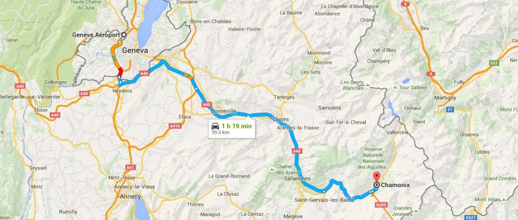 Mapa Chamonix 2