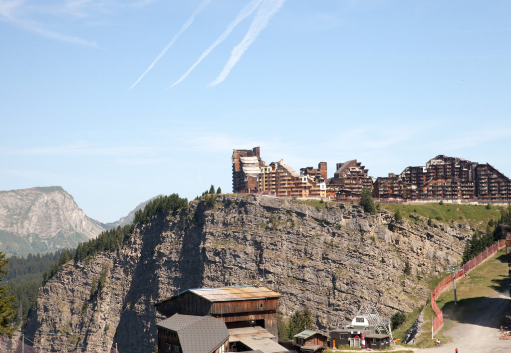 The view of mountain resort in summertime, French Alps, Avoriaz