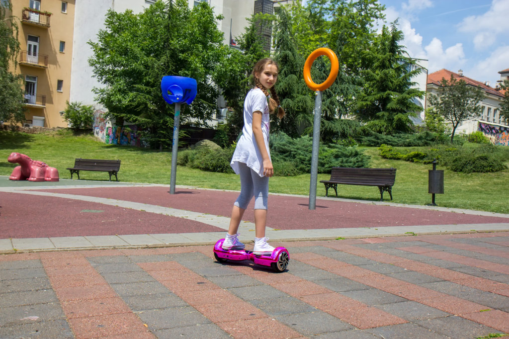 Girl on the hoverboard