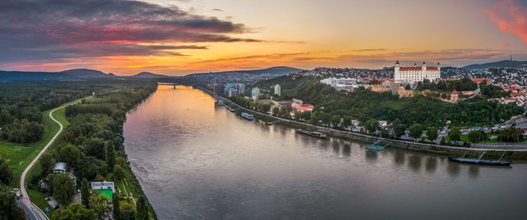 Bratislava Castle at Sunset