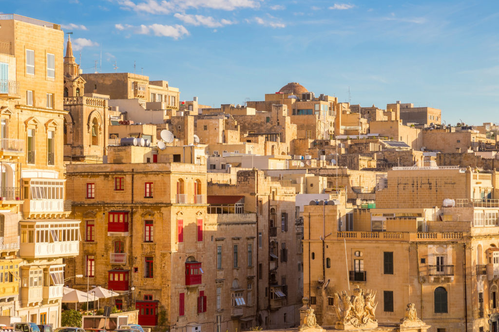 Ancient walls and houses of Valletta - Malta