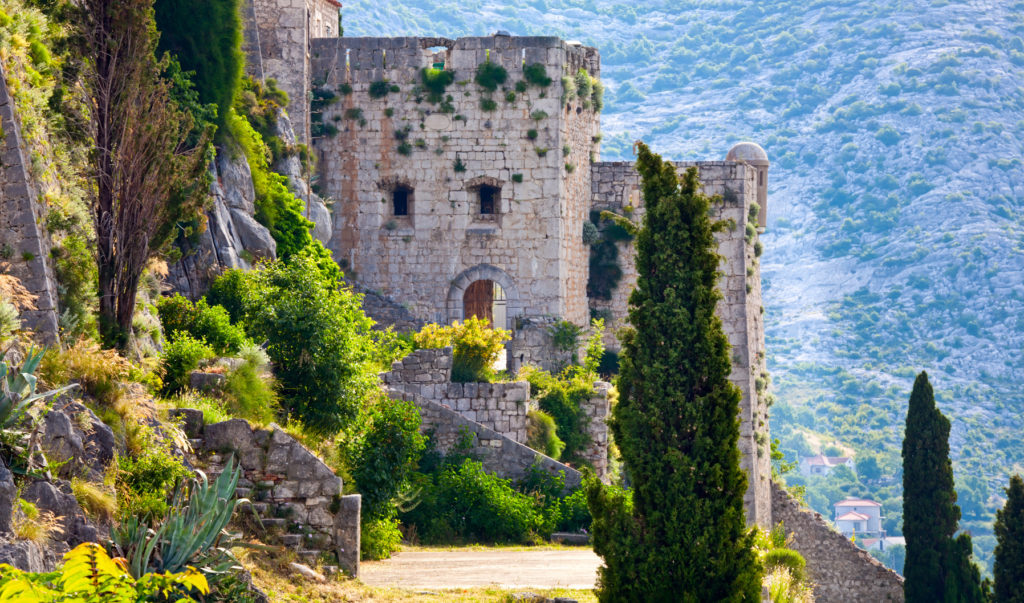 Klis - mittelalterliche Festung in Kroatien in der Nähe von Split in Dalmatien.