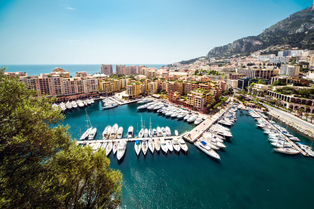 View of Fontvieille. Principality of Monaco