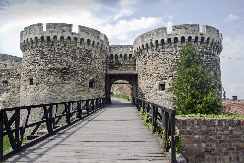 Beograd, SERBIA: June 2016, the old Fortress Kalemegdan in Serbia. The strategically convenient location of the ridge at the confluence ,had been inhabited since prehistoric times