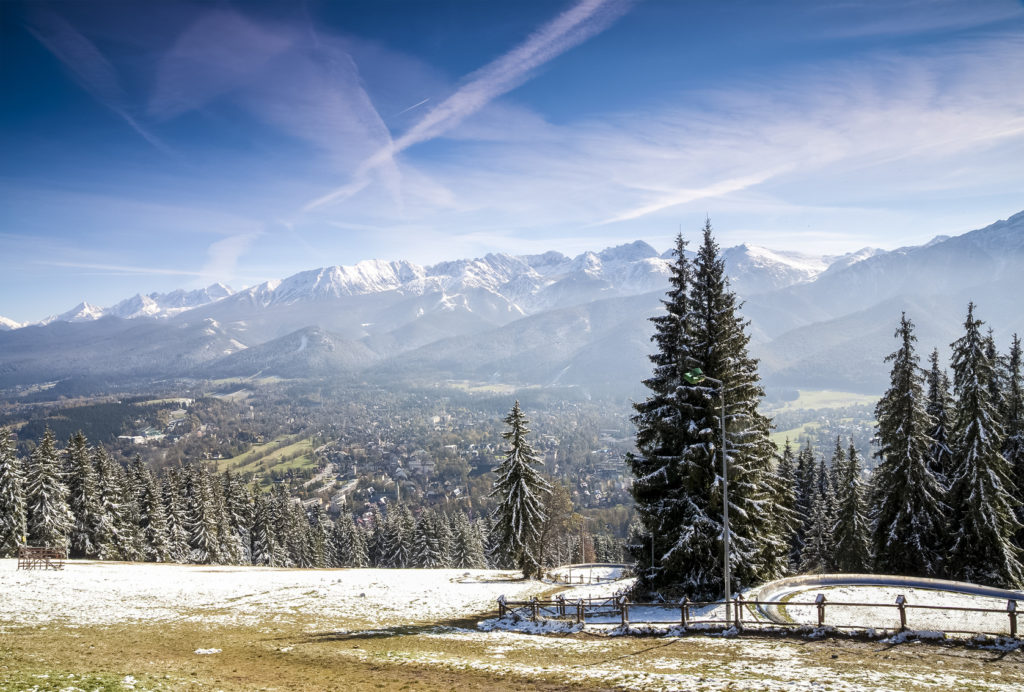 Zakopane winter panorama taken from Gubalowka, Poland
