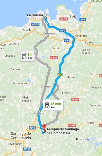 Aeropuerto Santiago de Compostela - A Coruña