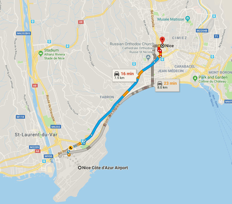 Nice France Airport Map